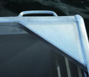 The solid corner bracing can be used to fit through gunwale rod holders.